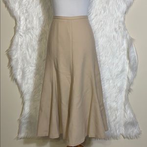Lauren Ralph Lauren Cream Beige Wool Skirt…